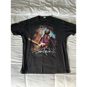 Jimi Hendrix Vintage T-Shirt with Guitar Playing Graphic Men's Size XL Black
